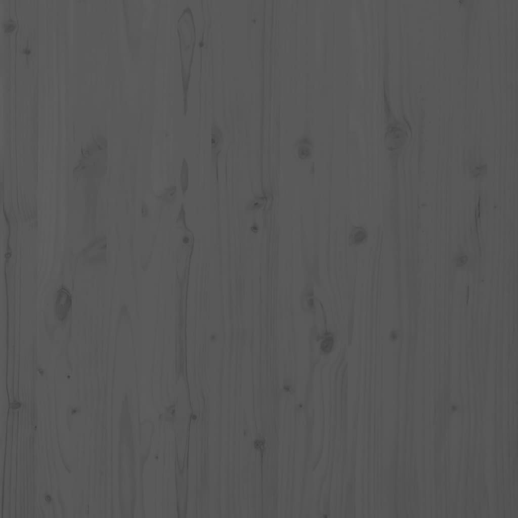 Cabeceira de parede 141x3x91,5 cm madeira de pinho maciça cinza