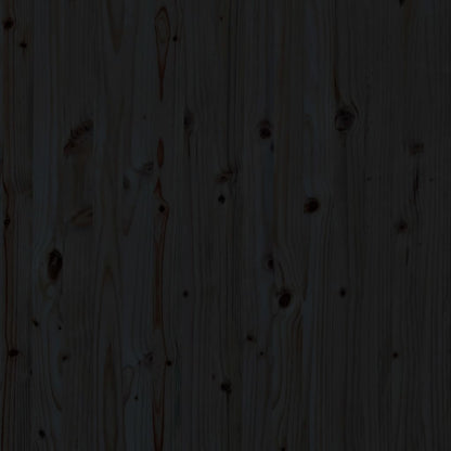 Cabeceira de parede 141x3x91,5 cm madeira de pinho maciça preto