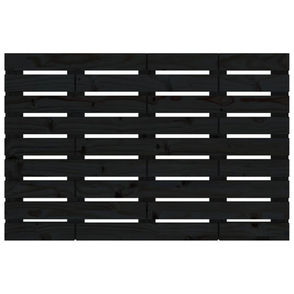 Cabeceira de parede 81x3x63 cm madeira de pinho maciça preto