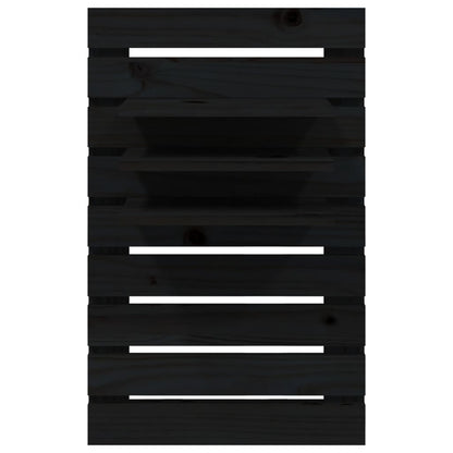 Prateleiras de montagem na parede 2 pcs pinho maciço preto