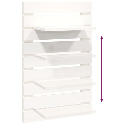 Prateleiras de montagem na parede 2 pcs pinho maciço branco