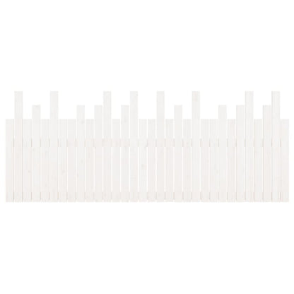 Cabeceira de parede 204x3x80 cm madeira de pinho maciça branco