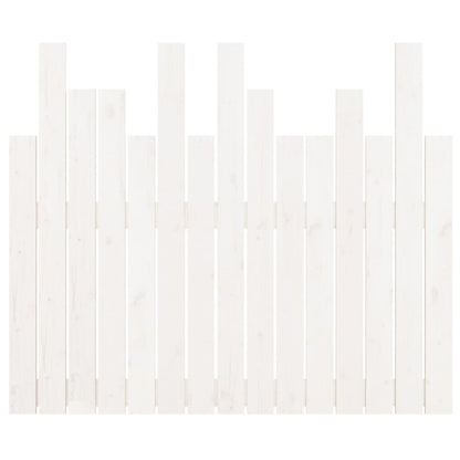 Cabeceira de parede 95,5x3x80 cm madeira de pinho maciça branco
