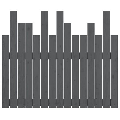 Cabeceira de parede 95,5x3x80 cm madeira de pinho maciça cinza