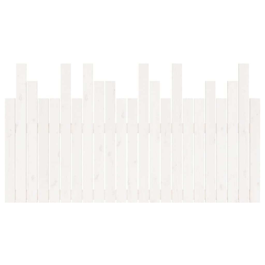 Cabeceira de parede 146,5x3x80cm madeira de pinho maciça branco