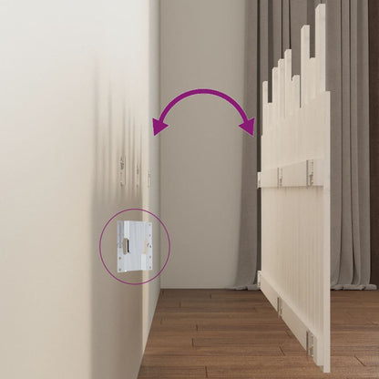 Cabeceira de parede 159,5x3x80cm madeira de pinho maciça branco