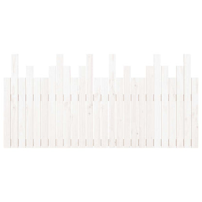 Cabeceira de parede 166x3x80 cm madeira de pinho maciça branco