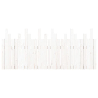 Cabeceira de parede 185x3x80 cm madeira de pinho maciça branco