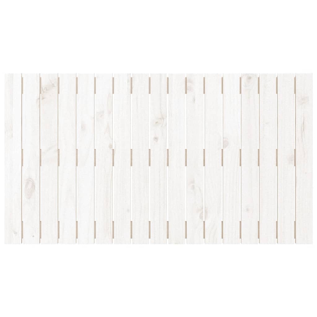 Cabeceira de parede 108x3x60 cm madeira de pinho maciça branco