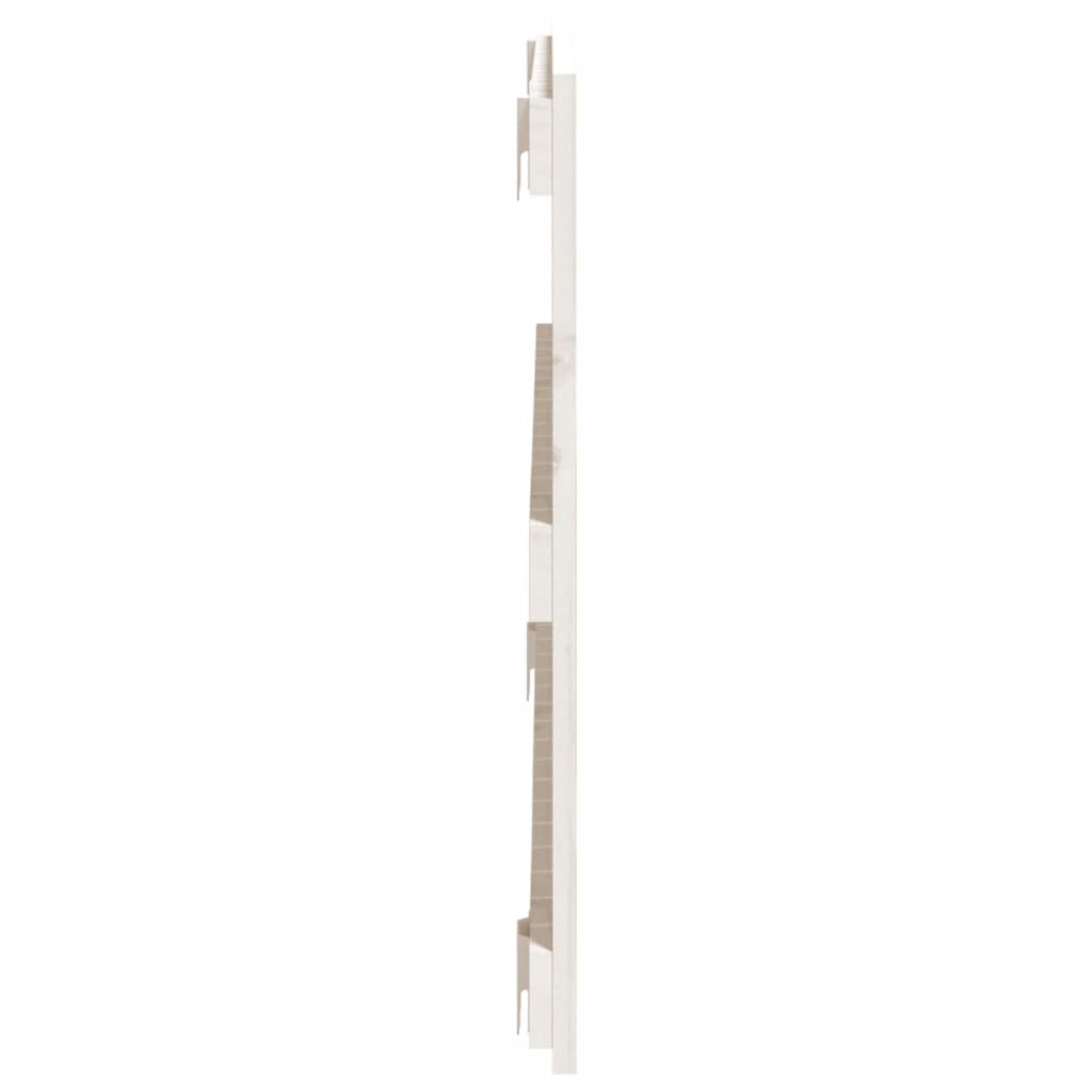 Cabeceira de parede 108x3x60 cm madeira de pinho maciça branco