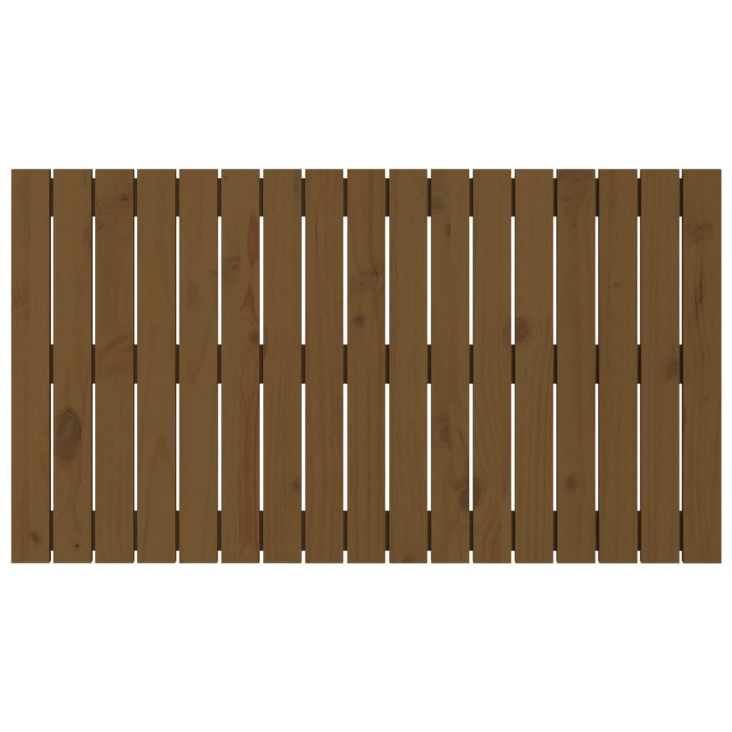 Cabeceira de parede 108x3x60 cm pinho maciço castanho-mel