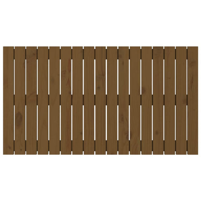 Cabeceira de parede 108x3x60 cm pinho maciço castanho-mel