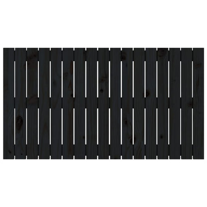 Cabeceira de parede 108x3x60 cm madeira de pinho maciça preto