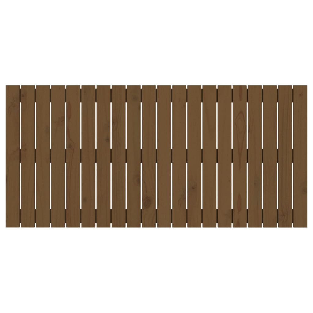 Cabeceira de parede 127,5x3x60 cm pinho maciço castanho-mel