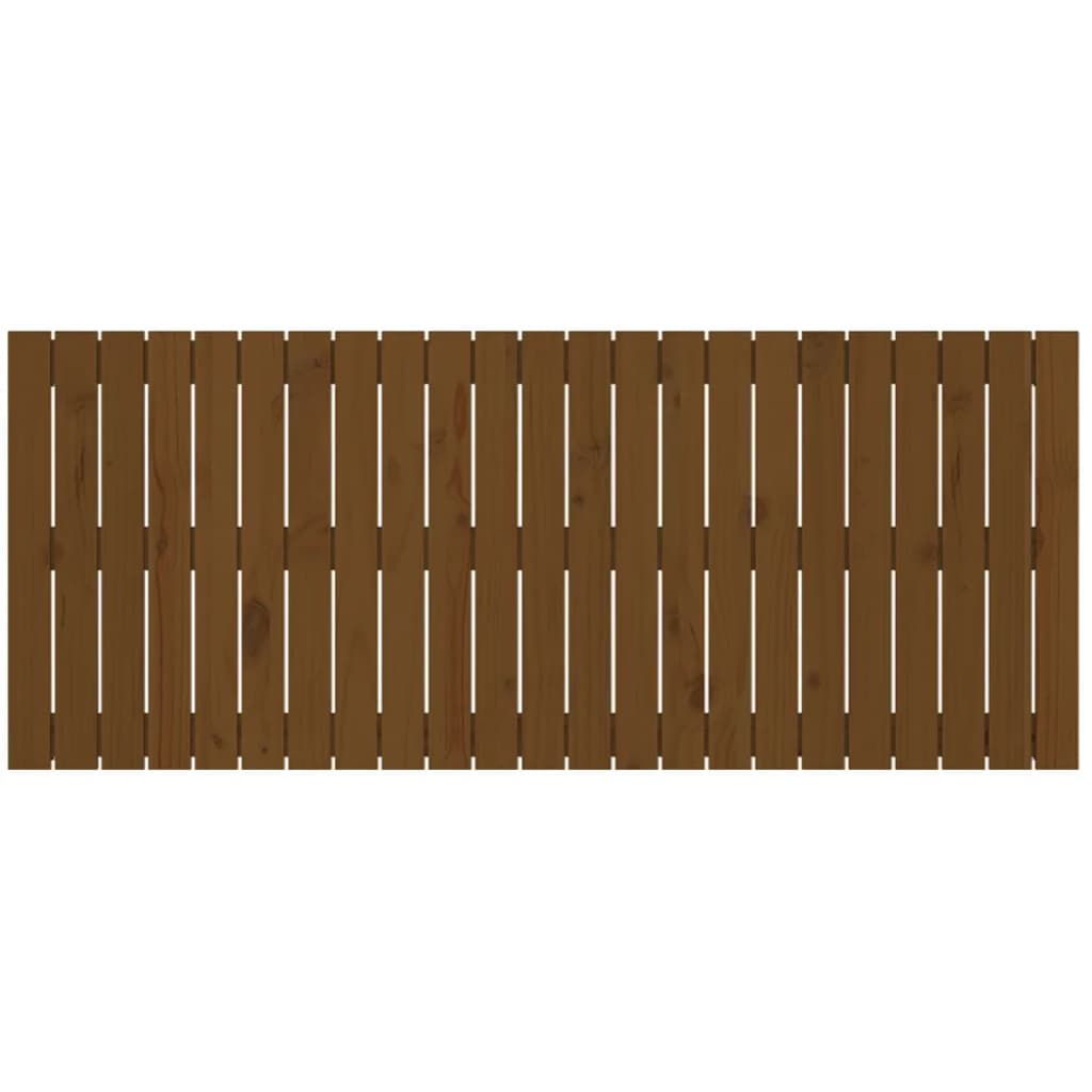 Cabeceira de parede 147x3x60 cm pinho maciço castanho-mel
