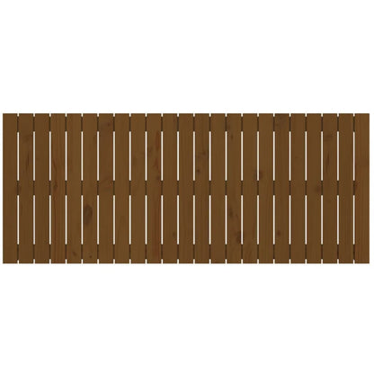 Cabeceira de parede 147x3x60 cm pinho maciço castanho-mel