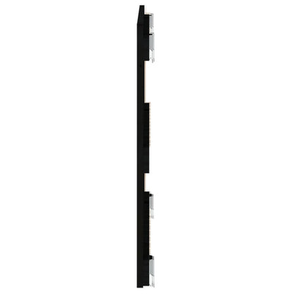 Cabeceira de parede 82,5x3x60 cm madeira de pinho maciça preto