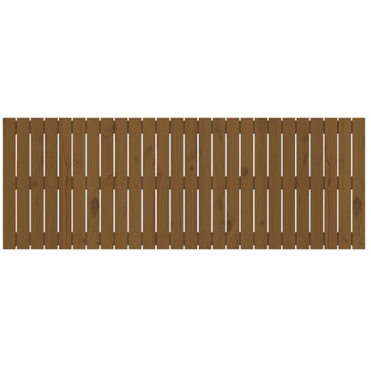 Cabeceira de parede 166x3x60 cm pinho maciço castanho-mel