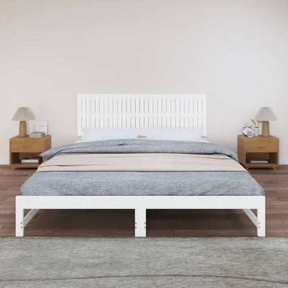 Cabeceira de parede 185x3x60 cm madeira de pinho maciça branco