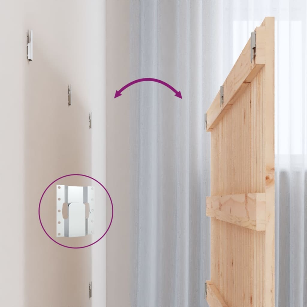 Cabeceira de parede 140x3x60 cm madeira de pinho maciça