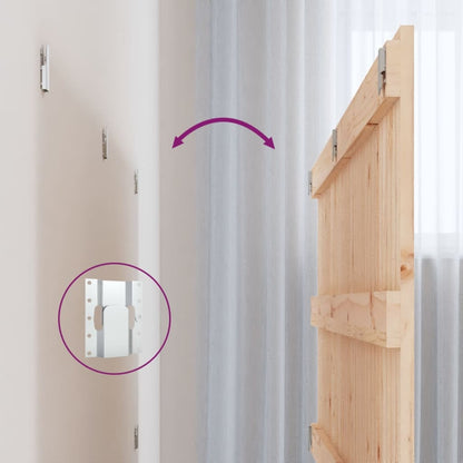 Cabeceira de parede 140x3x60 cm madeira de pinho maciça