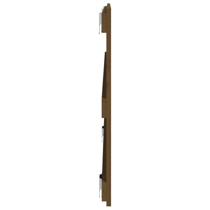 Cabeceira de parede 140x3x60 cm pinho maciço castanho-mel