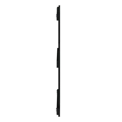 Cabeceira de parede 108x3x90 cm madeira de pinho maciça preto