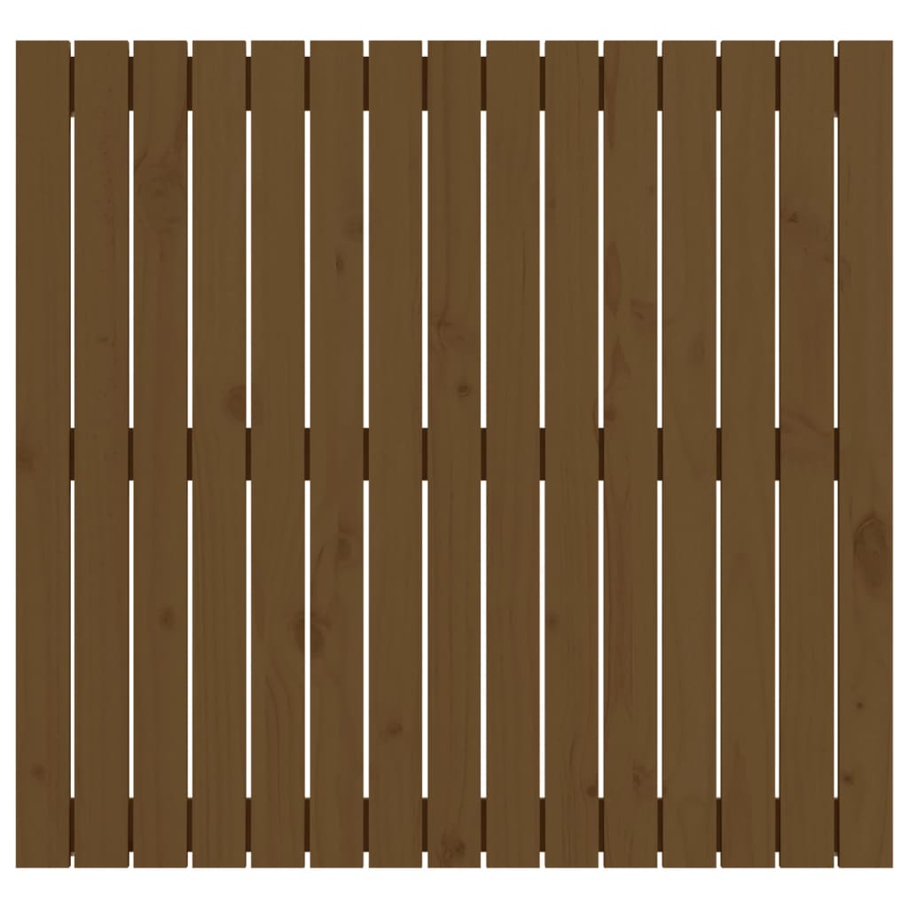 Cabeceira de parede 95,5x3x90 cm pinho maciço castanho-mel