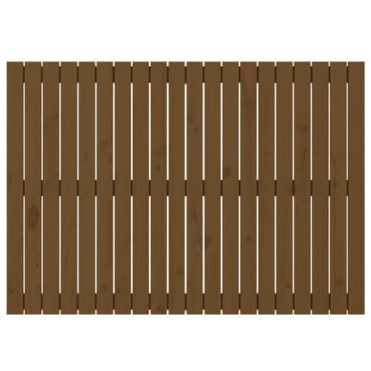 Cabeceira de parede 127,5x3x90 cm pinho maciço castanho-mel