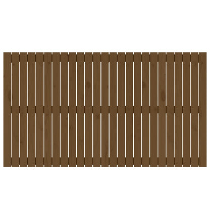 Cabeceira de parede 159,5x3x90 cm pinho maciço castanho-mel