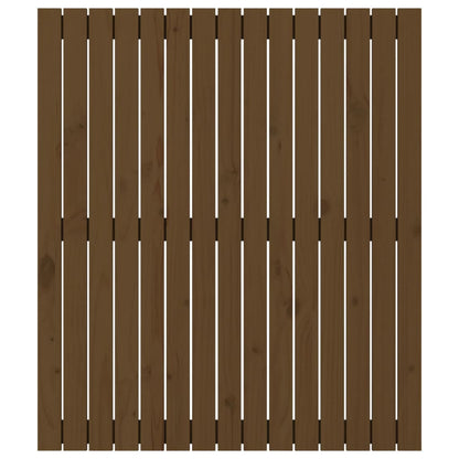 Cabeceira de parede 95,5x3x110 cm pinho maciço castanho-mel