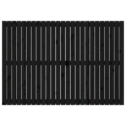 Cabeceira de parede 159,5x3x110cm madeira de pinho maciça preto