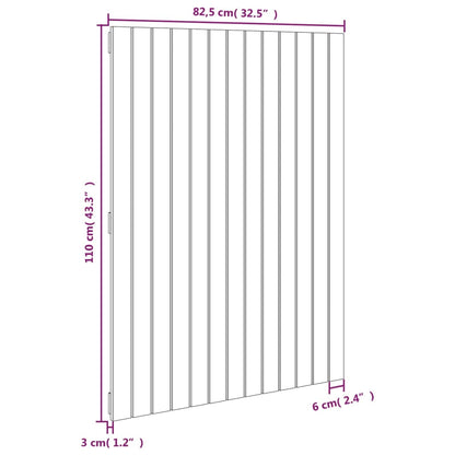 Cabeceira de parede 82,5x3x110 cm pinho maciço castanho-mel