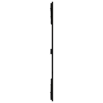 Cabeceira de parede 166x3x110 cm madeira de pinho maciça preto