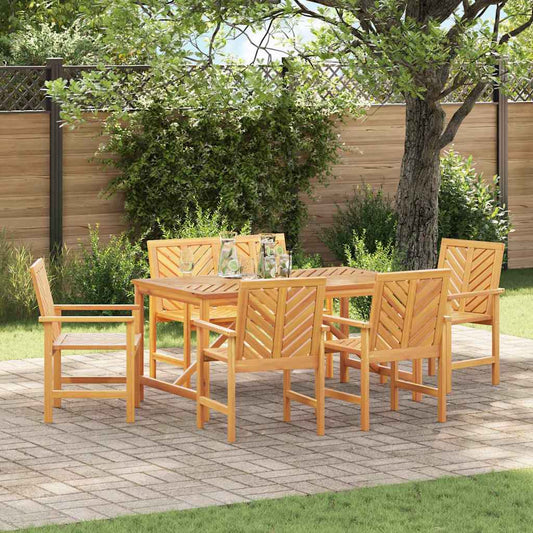 Conjunto de Jantar para Jardim 6 pcs Castanho 150 x 90 x 74 cm