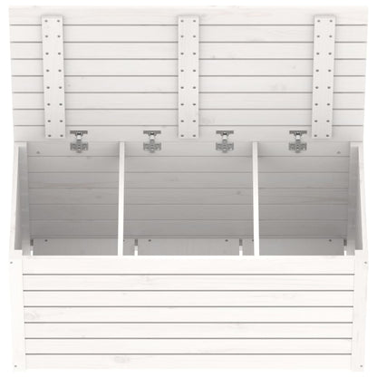 Caixa de jardim 101x50,5x46,5 cm madeira de pinho maciça branco