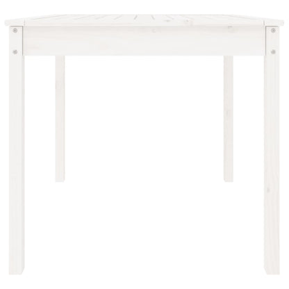 Mesa de jardim 82,5x82,5x76 cm madeira de pinho maciça branco