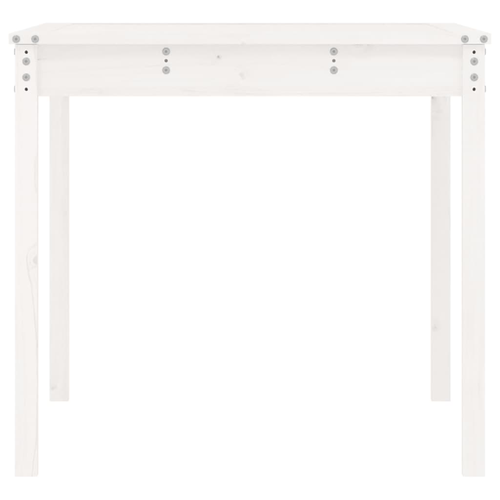 Mesa de jardim 121x82,5x76 cm madeira de pinho maciça branco