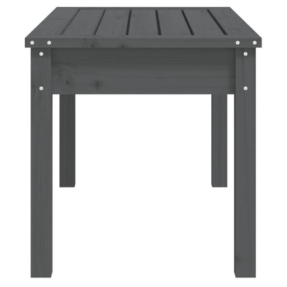 Banco de jardim 80x44x45 cm madeira de pinho maciça cinzento
