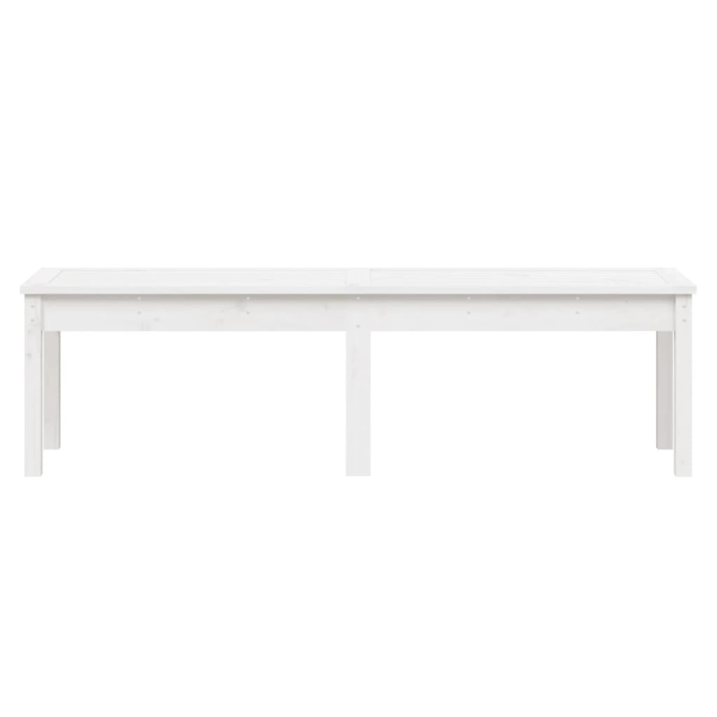 Banco de jardim c/ 2 lugares 159,5x44x45 cm pinho maciço branco