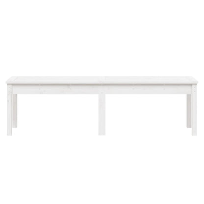 Banco de jardim c/ 2 lugares 159,5x44x45 cm pinho maciço branco