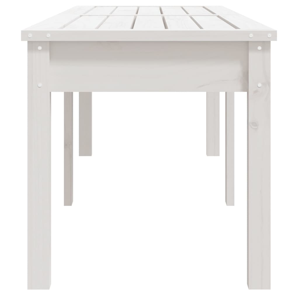 Banco de jardim c/ 2 lugares 159,5x44x45 cm pinho maciço branco