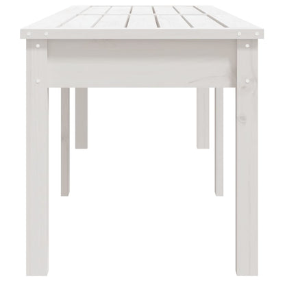 Banco de jardim c/ 2 lugares 159,5x44x45 cm pinho maciço branco