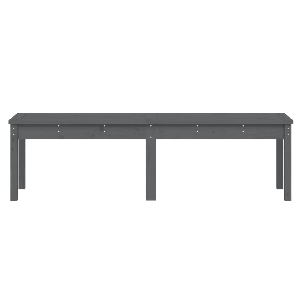 Banco de jardim c/ 2 lugares 159,5x44x45 cm pinho maciço cinza