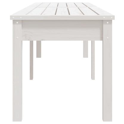 Banco de jardim com 2 lugares 203,5x44x45cm pinho maciço branco