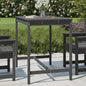 Mesa de jardim 121x82,5x110 cm madeira de pinho maciça cinzento