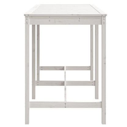 Mesa de jardim 159,5x82,5x110 cm madeira de pinho maciça branco