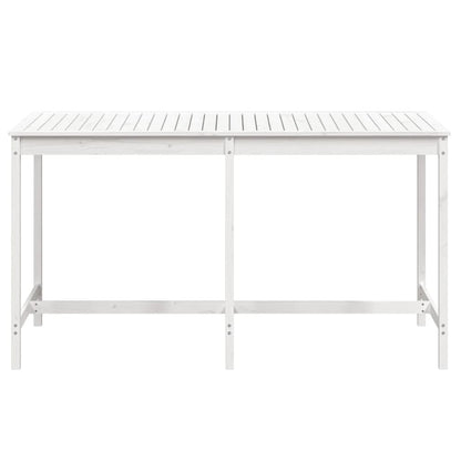 Mesa de jardim 203,5x90x110 cm madeira de pinho maciça branco
