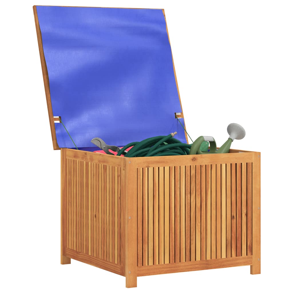 Caixa de arrumação para jardim 75x75x58 cm acácia maciça
