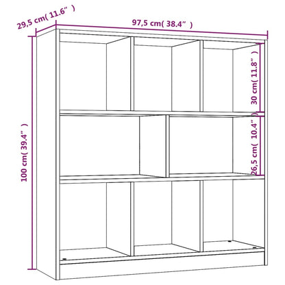 Estante 97,5x29,5x100 cm derivados de madeira cinzento sonoma